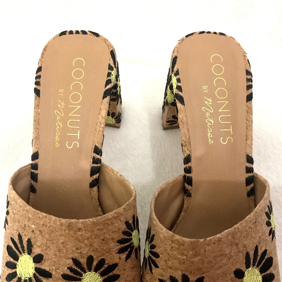 Coconuts By Matisse Kristin Boho Cottage Core Resort Y2K Mule Heel Sandal Sz 10M - Picture 6 of 16